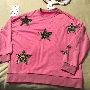 Oddy Pink shirt with Leopard stars.
